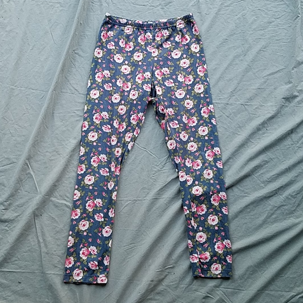 Girls Floral Leggings